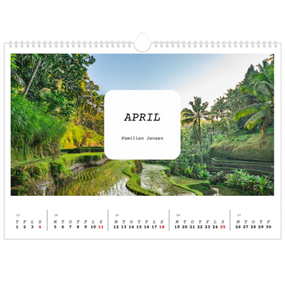 A3 Foto Kalender — Den fulle historie [April]