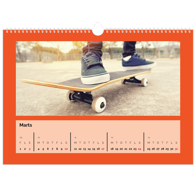 A3 Foto Kalender — Skarpe farver [Marts]