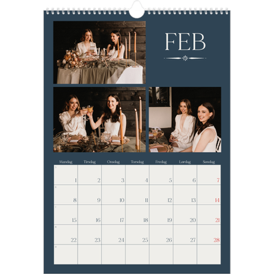 Årskalender A3 — Skifer & seriffer [Februar]