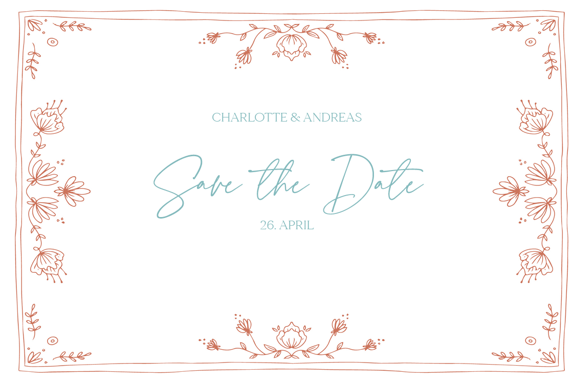 Save the date — Blomstertegninger