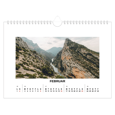 Fotokalender A4 — Simpelt billede [Februar]