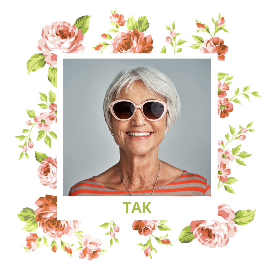 Takkekort — Stilig mormor
