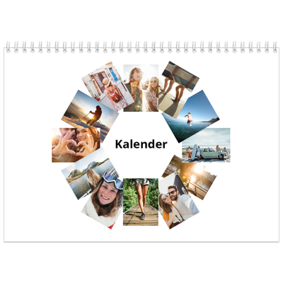 Fotokalender A4 dobbelt (30 x 40 cm) — Billedgitter [kalender forside]