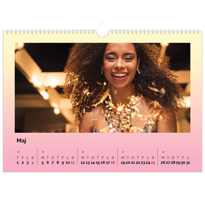 A3 Foto Kalender — Pastelfarver [kalender forside]