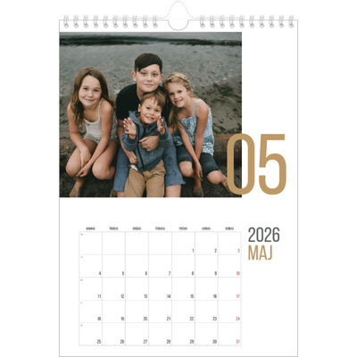 Fotokalender A4 (20 x 30 cm) — Måneder i tal [kalender forside]