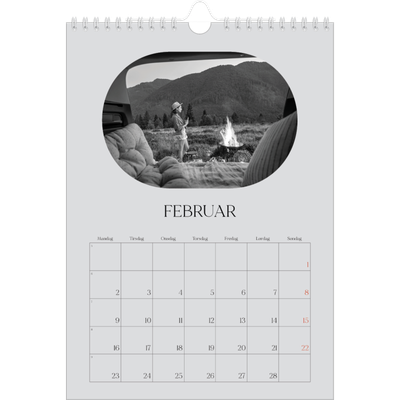 Fotokalender A4 (20 x 30 cm) — Den åbne vej [Februar]