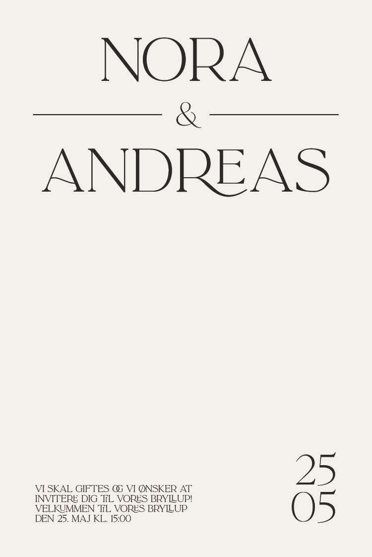 Invitationer — Elegant type