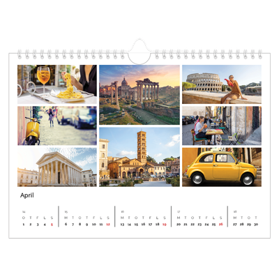 Fotokalender A4 — Billedgitter [April]