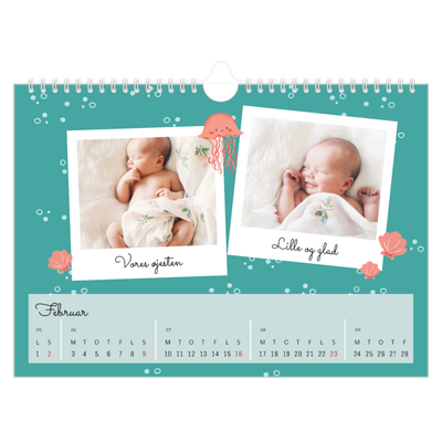 Fotokalender A4 — Søde dyr [Februar]