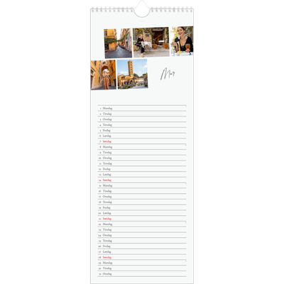 Køkkenkalender  — Byferie (hvid) [Marts]
