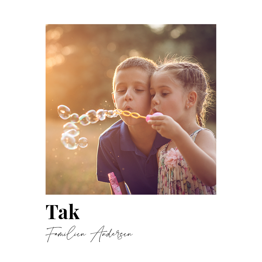 Takkekort — Takkekort med tekst