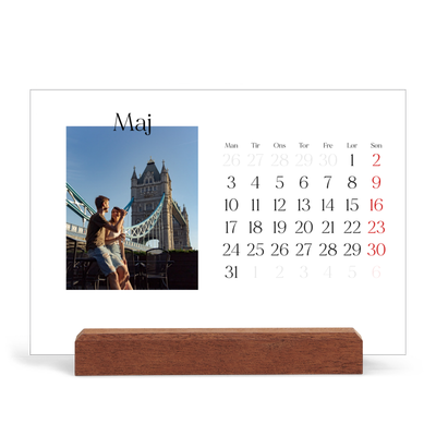 Staffeli kalender - liggende  — Min rejseskildring [kalender forside]