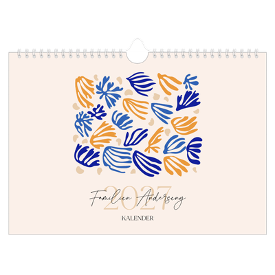 Fotokalender A4 — Minimalistisk koral [kalender forside]