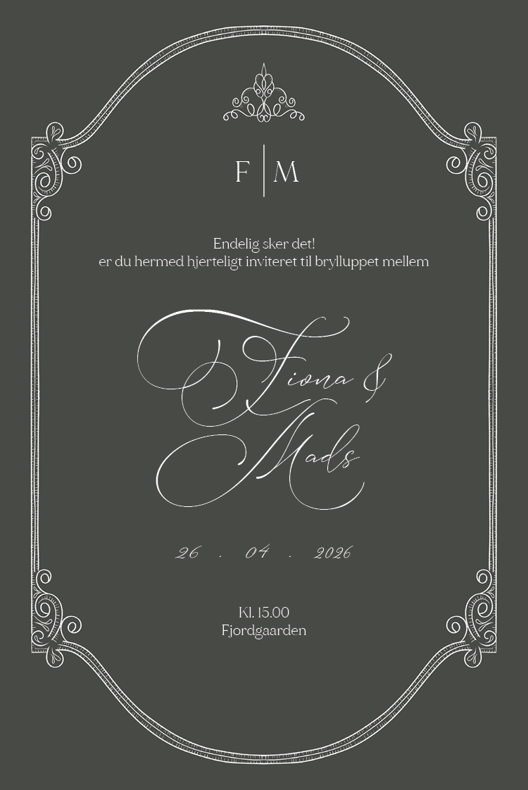 Invitationer — Mørk elegance