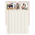 Familiekalender A3  — Familiekalender i jordfarver - Familie på 5 [Marts]