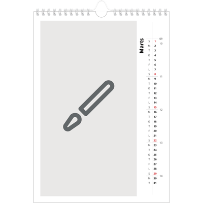 Fotokalender A4 (20 x 30 cm) — Design selv [Marts]