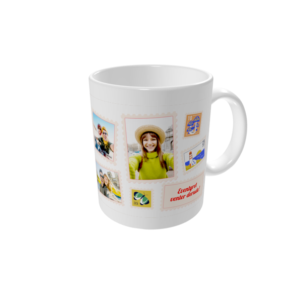 Krus med billede — Vintage stempel