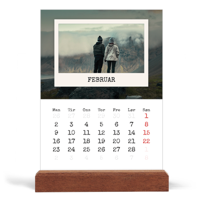 Staffeli kalender - stående  — Portrætudgaven [Februar]
