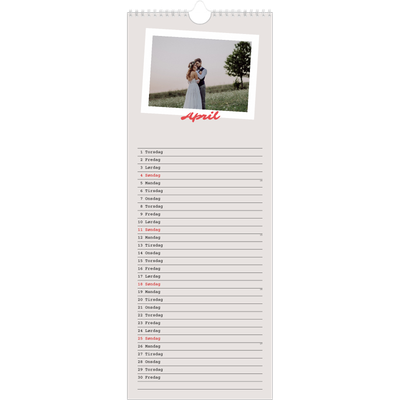 Køkkenkalender  — Signeret tryk [April]