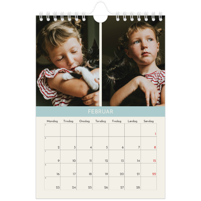 A5 Foto Kalender — Pastel kapitler [Februar]