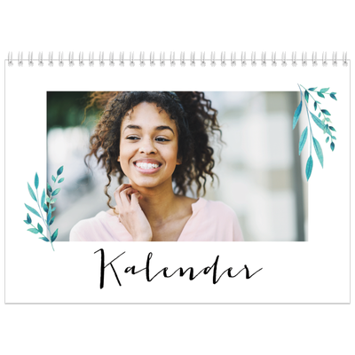Fotokalender A4 dobbelt (30 x 40 cm) — Blomsterillustrationer [kalender forside]