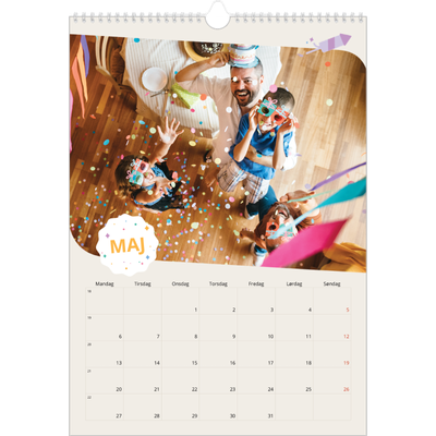 Årskalender A3 — Ikonisk fødselsdag [kalender forside]