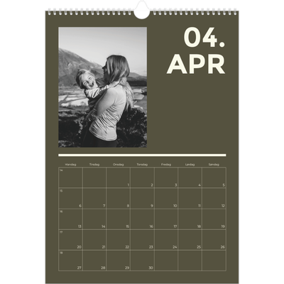 Årskalender A3 — Moderne og dristig [April]
