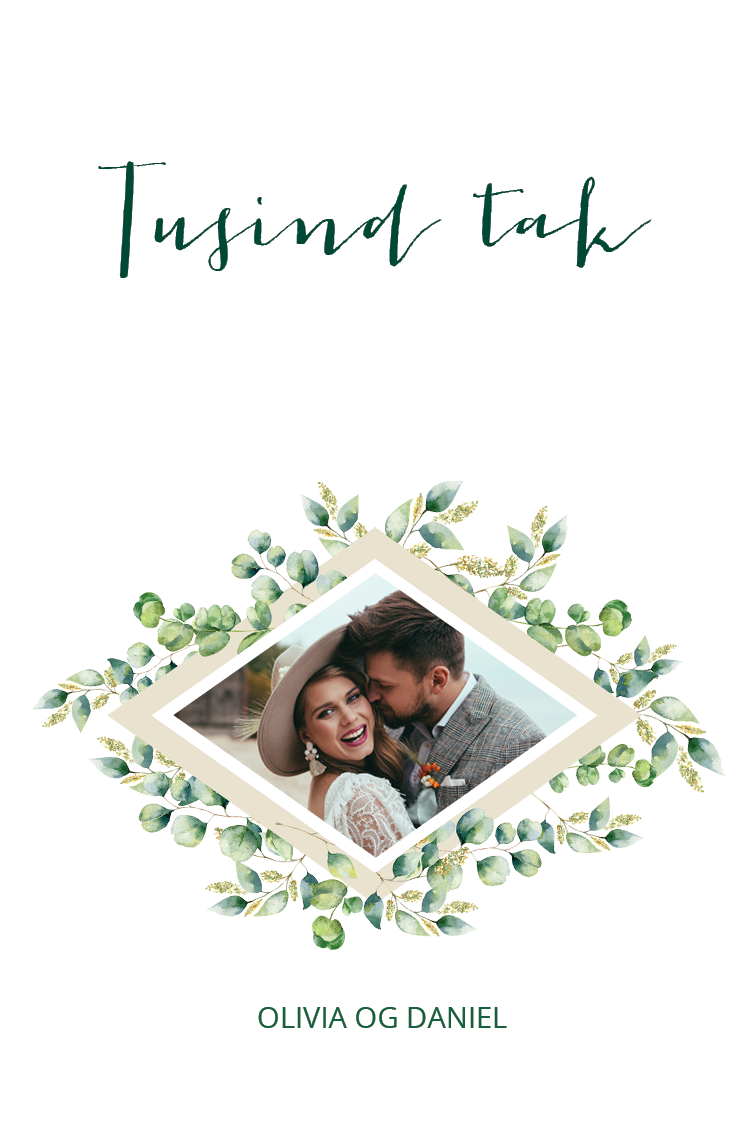 Takkekort — Grønne blader