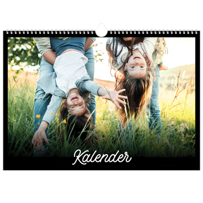 A3 Foto Kalender — Sort minimal [kalender forside]