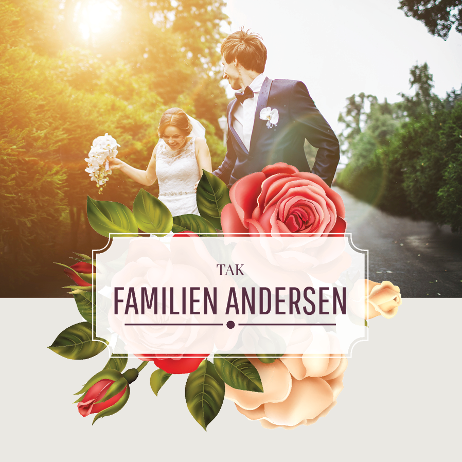 Takkekort — Vintage roser