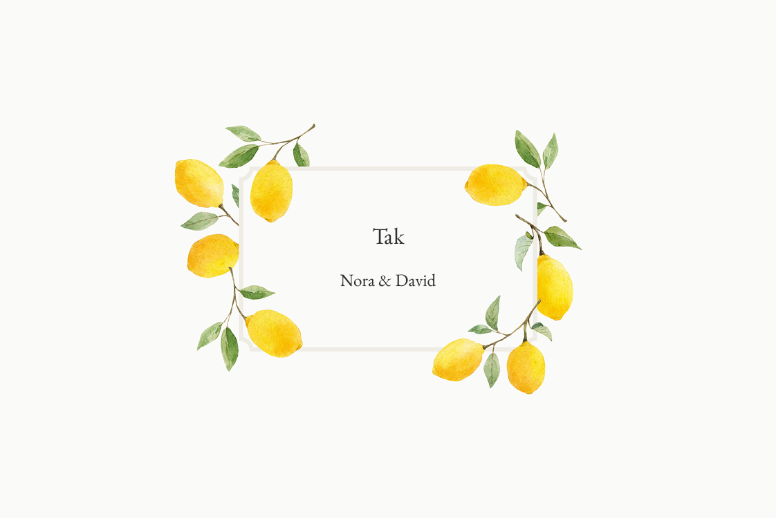 Takkekort — Citrus stil
