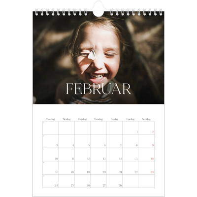 Fotokalender A4 (20 x 30 cm) — Tolv store måneder [Februar]
