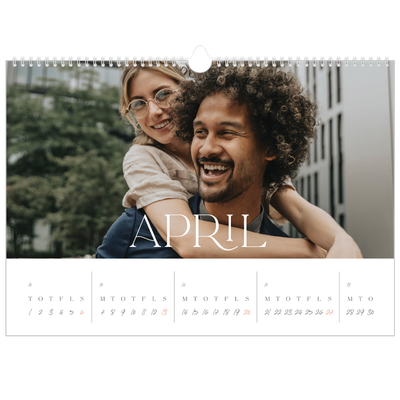 A3 Foto Kalender — Store billeder [April]
