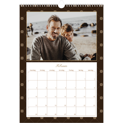 Årskalender A3 — Vintage monokrom [Februar]