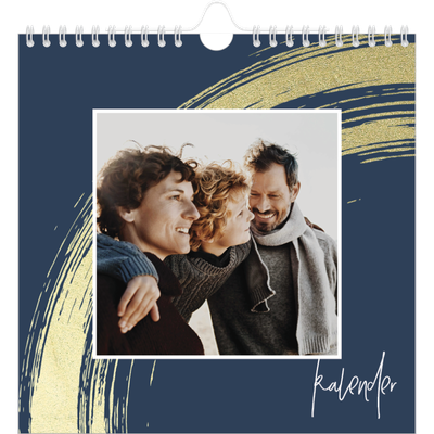 Årskalender kvadratisk — Gylne penselstrøk [kalender forside]