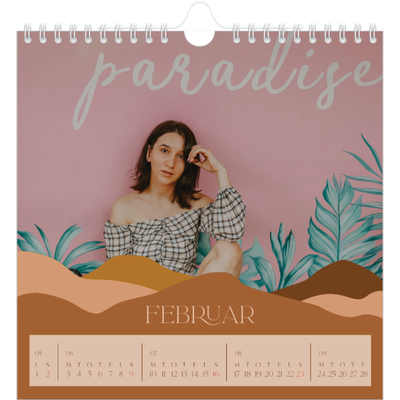 Årskalender kvadratisk — Neutrale bjerge [Februar]