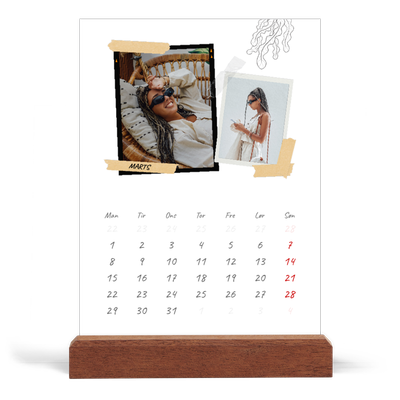 Staffeli kalender - stående  — Scrapbook stil [Marts]
