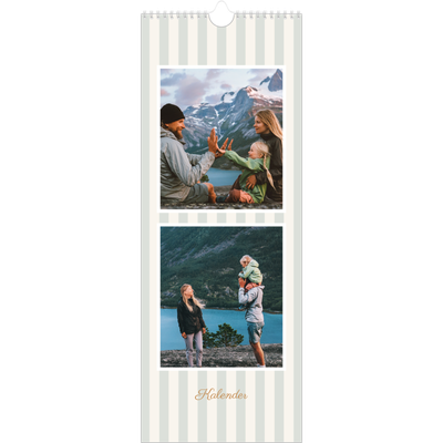 Køkkenkalender  — Skrift og striber [kalender forside]