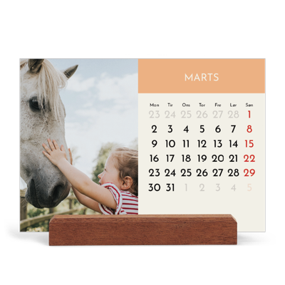 Staffeli kalender - liggende  — Pastel kapitler [Marts]