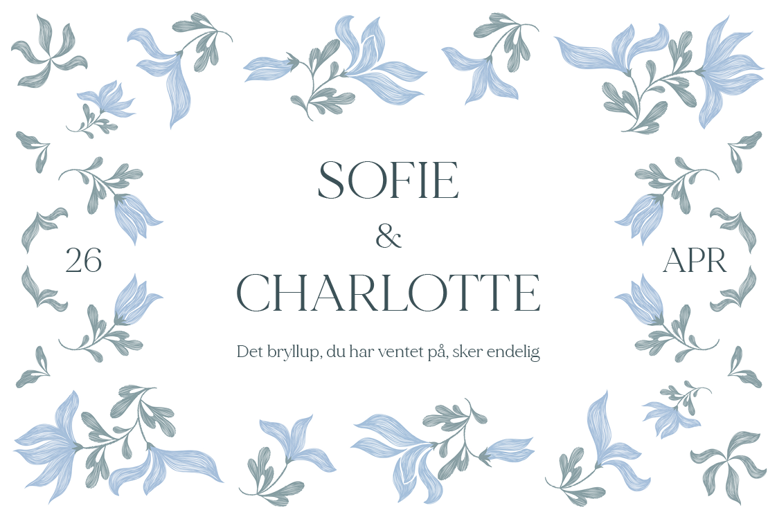 Invitationer — Elegant blomstret