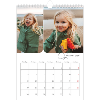 Fotokalender A4 — Øjebliksbilleder og skrift