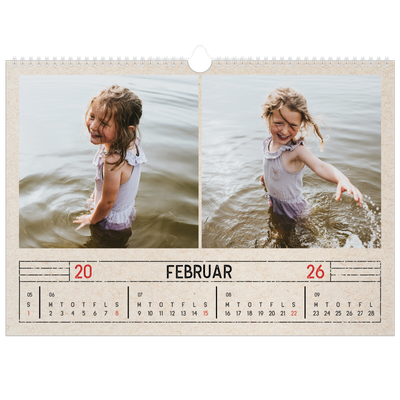 A3 Foto Kalender — Stempeleffekt [Februar]