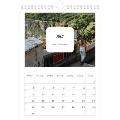 Fotokalender A4 (20 x 30 cm) — Den fulle historie [Maj]