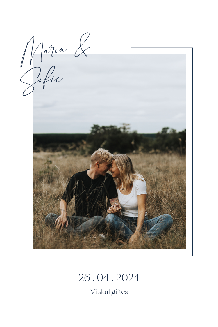 Invitationer — Minimalistisk bryllup