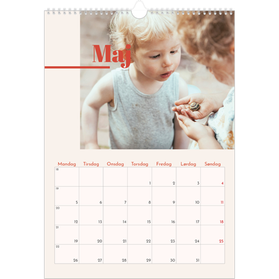 Årskalender A3 — 90'ers nostalgi [kalender forside]