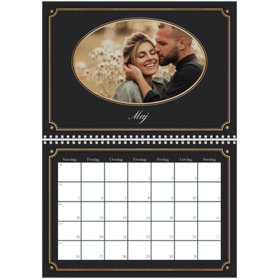 Fotokalender A4 dobbelt (30 x 40 cm) — Vintage klassisk [kalender forside]