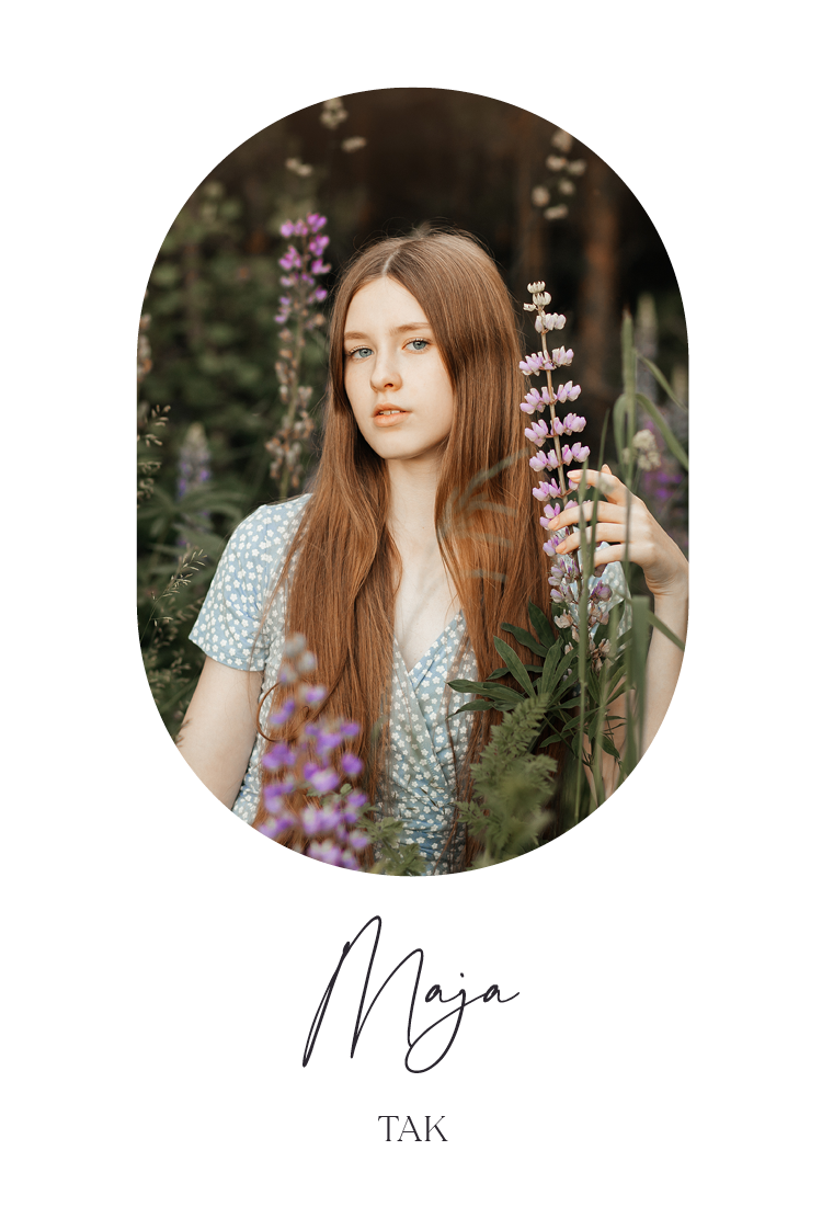 Takkekort — Moderne oval ramme