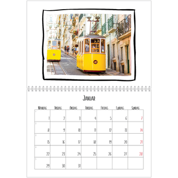 Fotokalender A4 dobbelt — Albums øjeblik