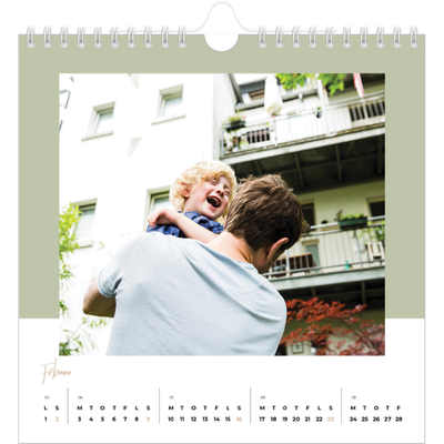 Årskalender kvadratisk — Jordiske rammer [Februar]