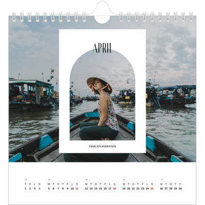 Årskalender kvadratisk — Den åbne bue [April]